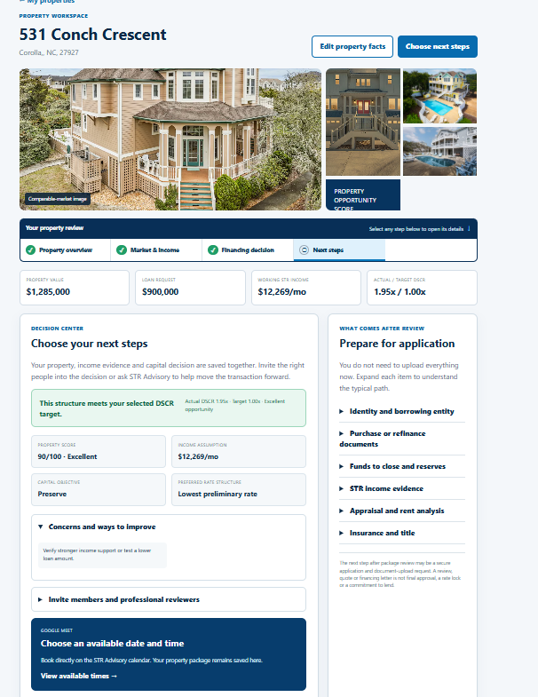 STR Advisory platform example for what happens when you request a human review?